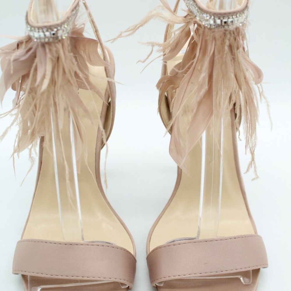 Qupid Dusty Pink Satin Heels Size 6